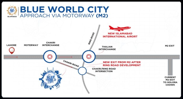 Blue World City Islamabad Location